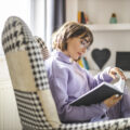 Woman reading a book